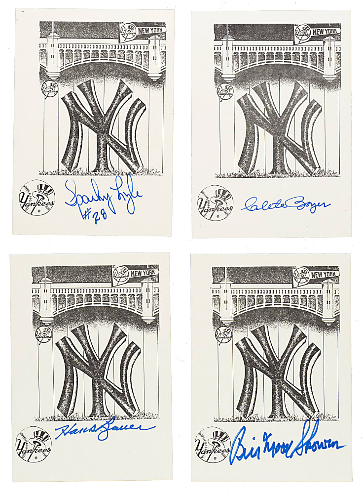 Signed New York Yankees Souvenir Card Collection (80) Including Yogi Berra and Don Larsen