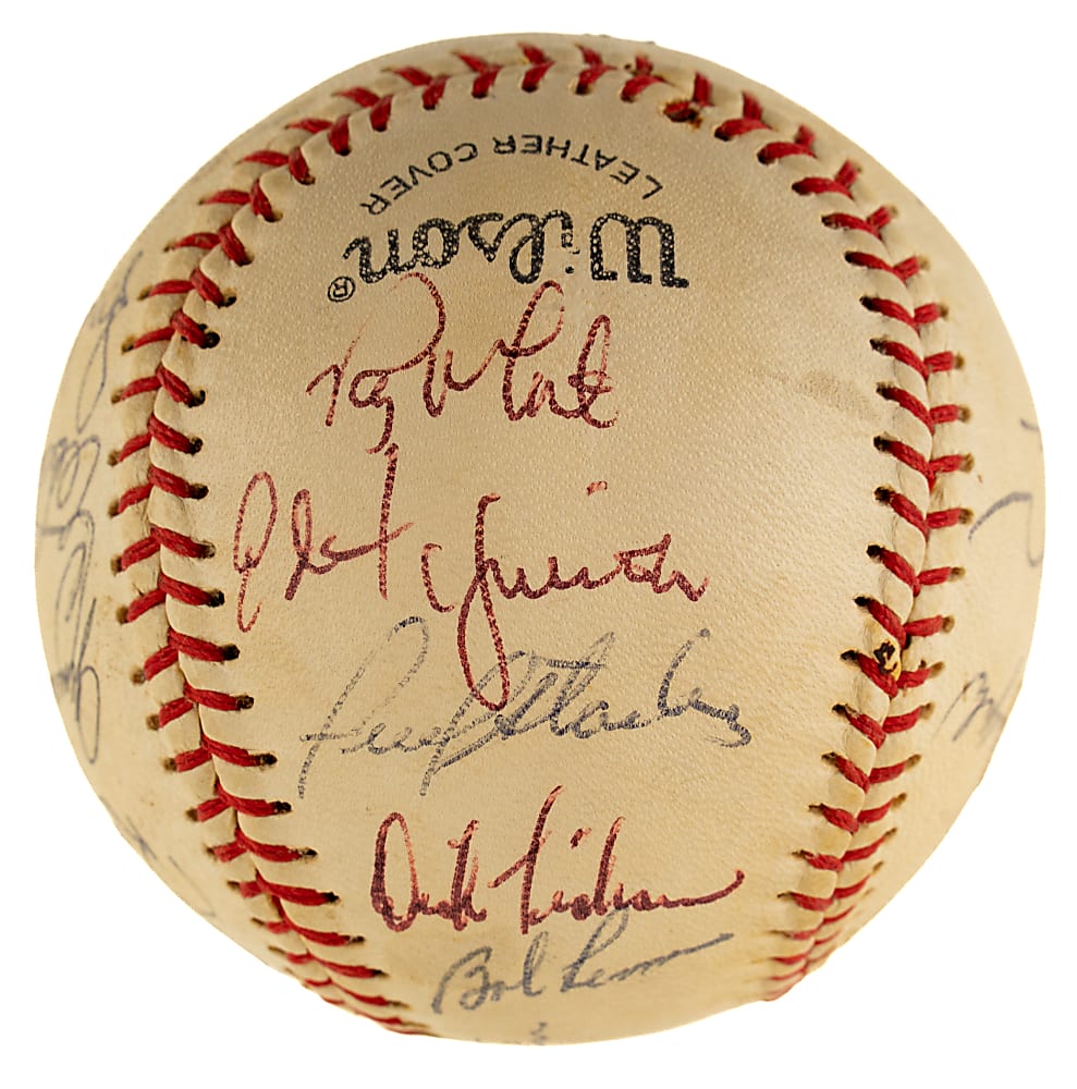 1976 New York Yankees American League Champions Team-Signed Baseball with Yogi Berra