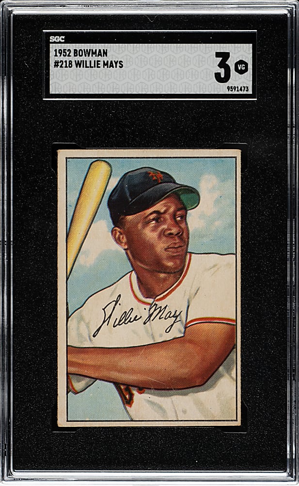 1952 Bowman #218 Willie Mays SGC VG 3