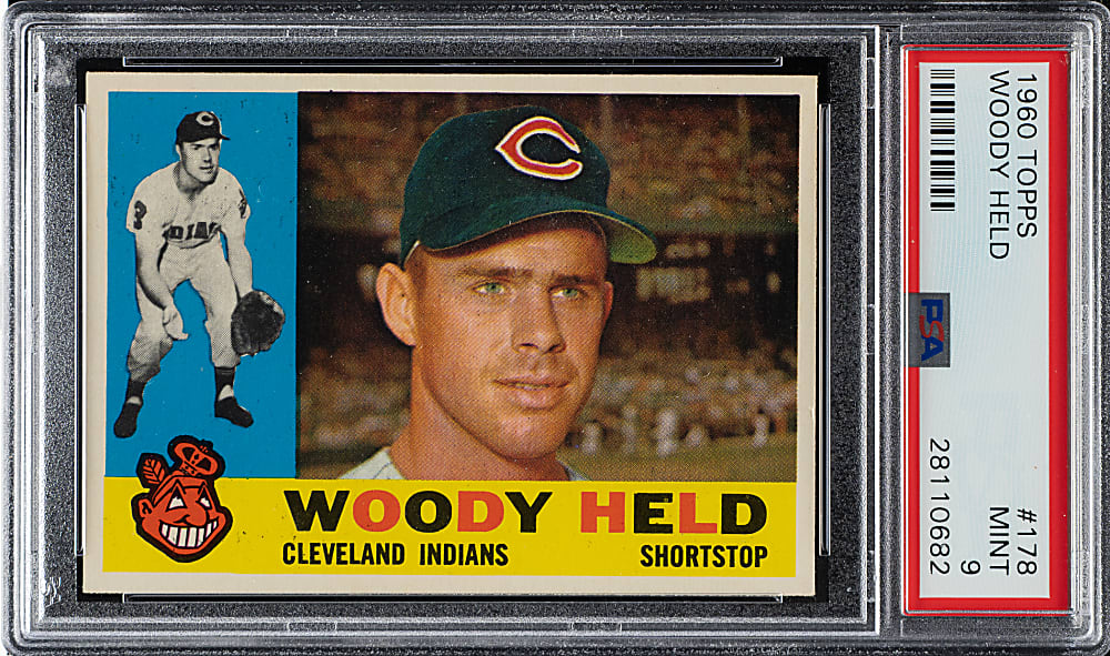 1960 Topps #178 Woody Held PSA MINT 9