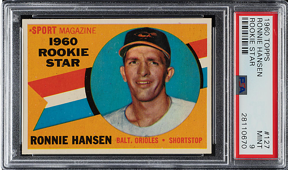 1960 Topps #127 Ronnie Hansen PSA MINT 9