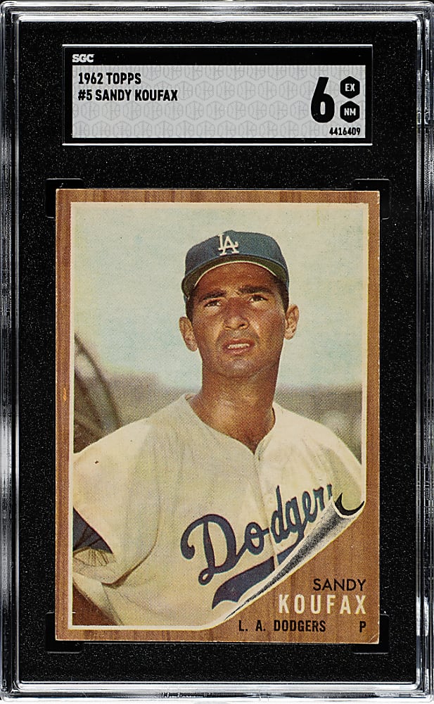 1962 Topps #5 Sandy Koufax SGC EX/NM 6