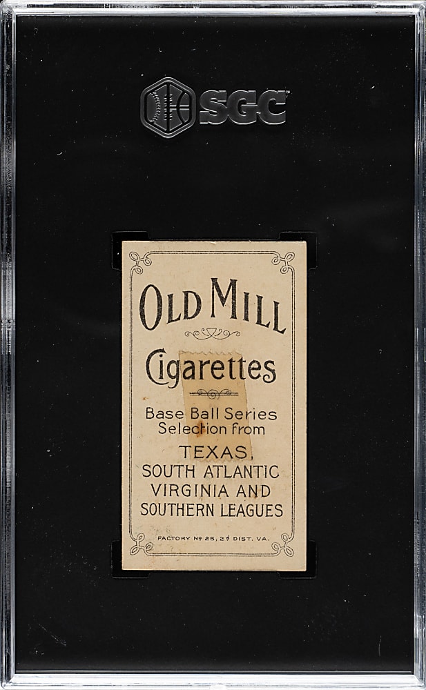 1909-1911 T206 White Border Arch Persons Southern Leaguer SGC FAIR 1.5 - Old Mill Back