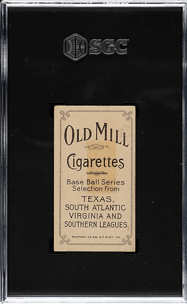 1909-1911 T206 White Border Dutch Jordan Southern Leaguer SGC FAIR 1.5 - Old Mill Back