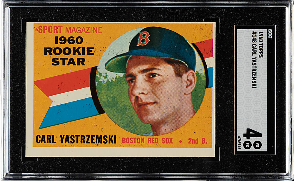 1960 Topps #148 Carl Yastrzemski Rookie SGC VG/EX 4