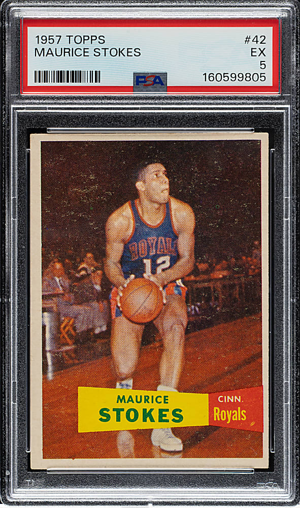 1957-1958 Topps Basketball #42 Maurice Stokes Rookie PSA EX 5