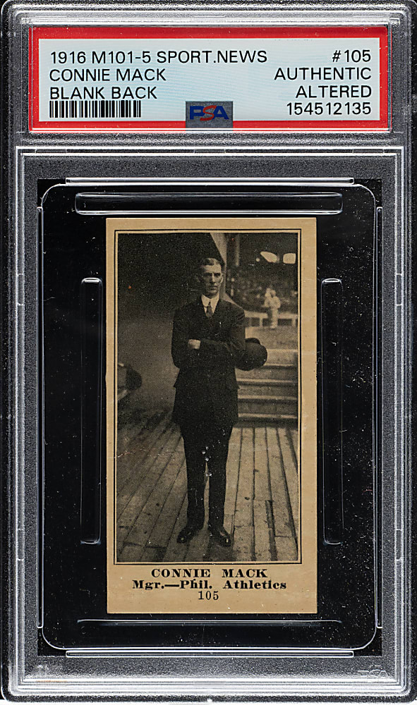 1916 M101-5 Sporting News #105 Connie Mack PSA Authentic