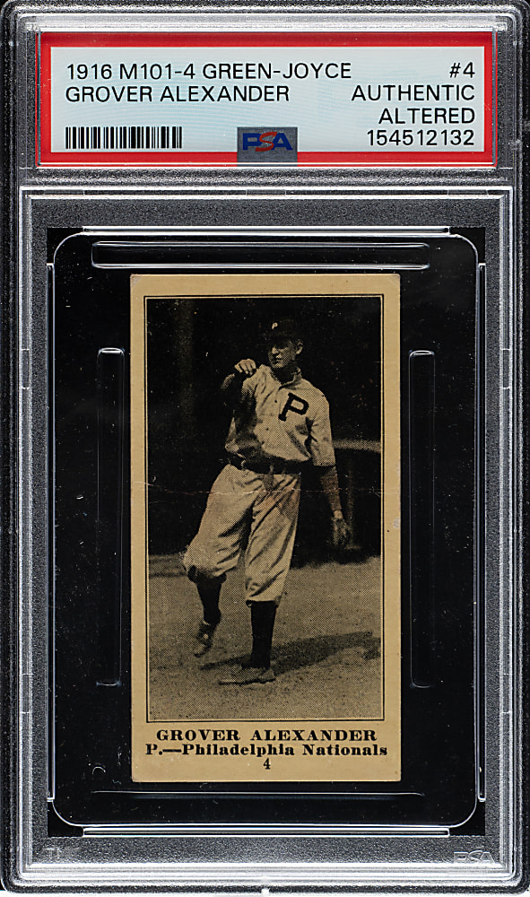 1916 M101-4 Green Joyce #4 Grover Alexander PSA Authentic