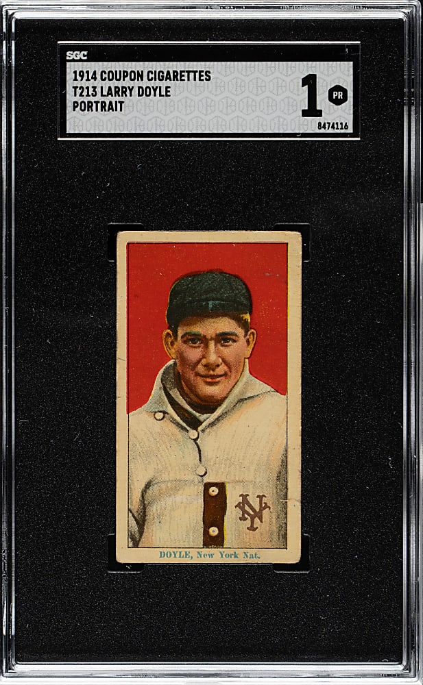 1914 T213 Coupon Cigarettes (Type 2) Larry Doyle Portrait SGC POOR 1