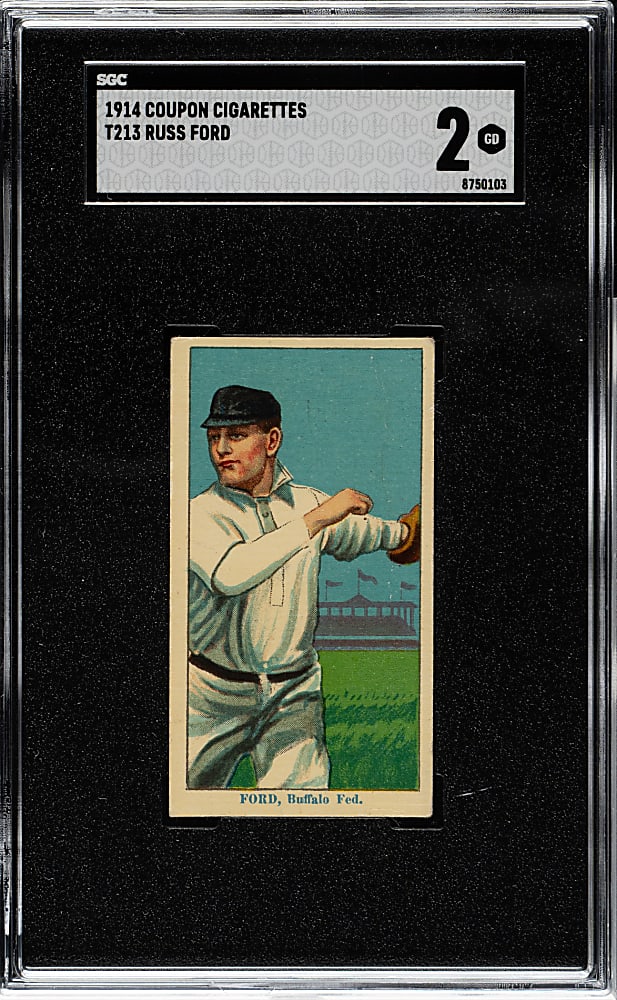1914 T213 Coupon Cigarettes (Type 2) Russ Ford SGC GOOD 2