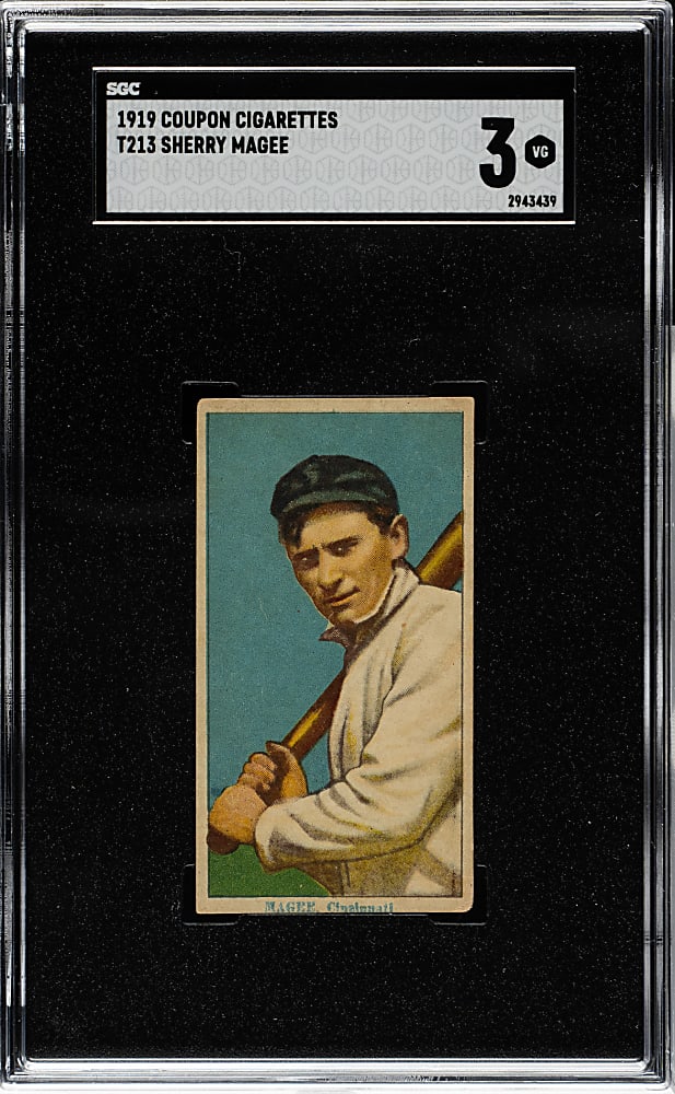 1919 T213 Coupon Cigarettes (Type 3) Sherry Magee SGC VG 3