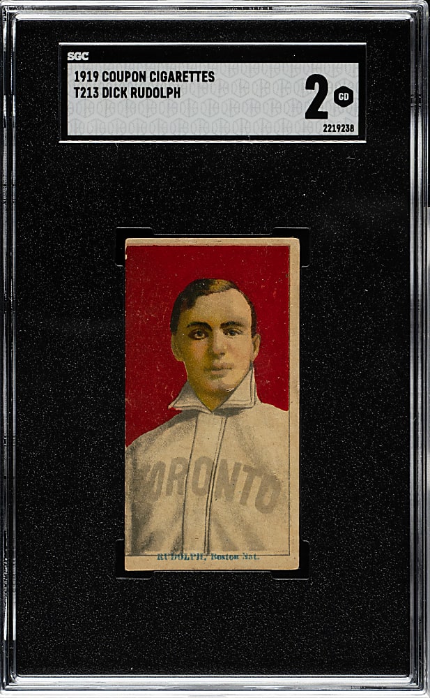 1919 T213 Coupon Cigarettes (Type 3) Dick Rudolph SGC GOOD 2