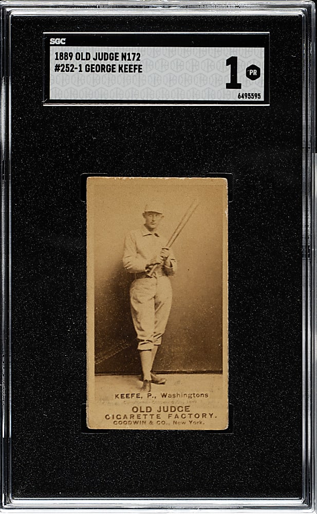 1889 N172 Old Judge George Keefe SGC POOR 1