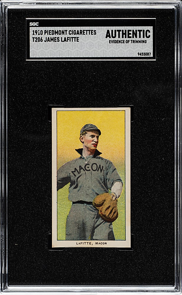 1909-1911 T206 White Border James Lafitte Southern Leaguer SGC Authentic