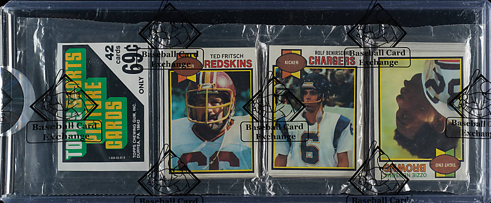 1979 Topps Football Unopened Rack Pack - Ozzie Newsome Rookie on Top - BBCE