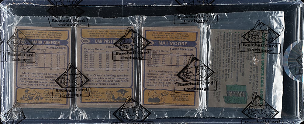 1979 Topps Football Unopened Rack Pack - Roger Staubach on Top - BBCE