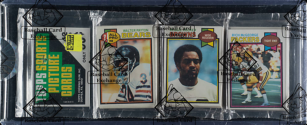 1979 Topps Football Unopened Rack Pack - Walter Payton on Top - BBCE