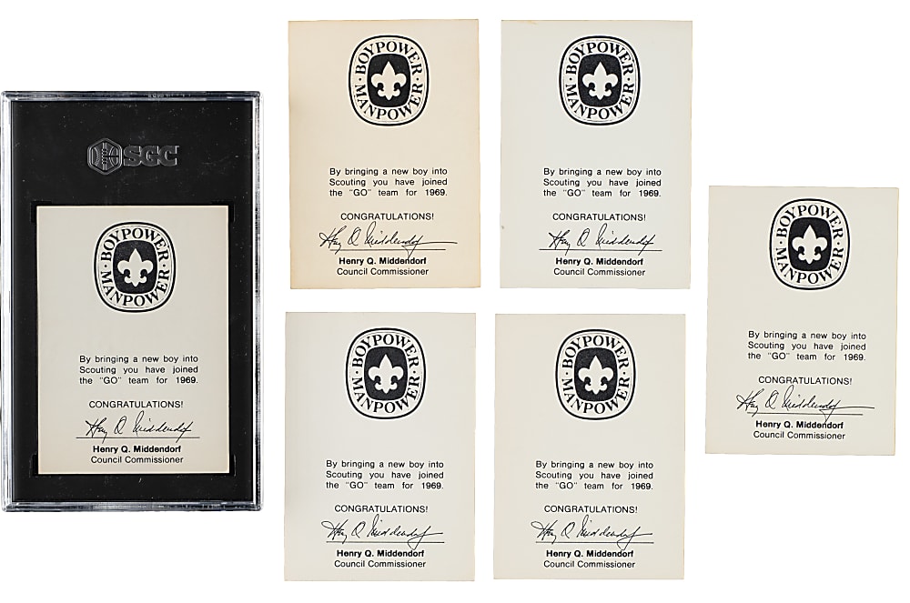 1969 N.Y. Boy Scouts Partial Set (6/9) Including Tom Seaver SGC EX 5