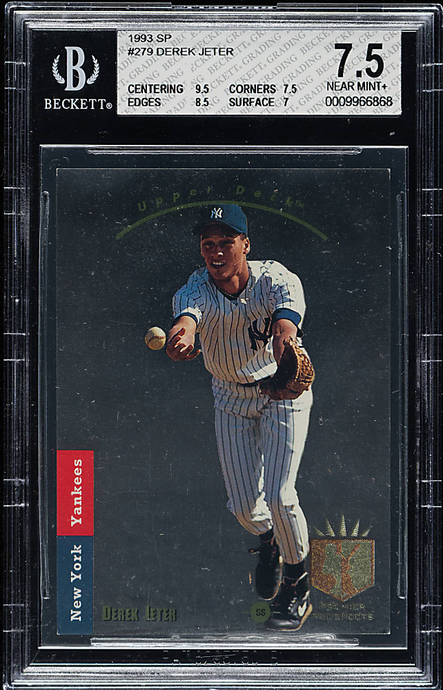 1993 Upper Deck SP Foil #279 Derek Jeter Rookie BGS NM+ 7.5