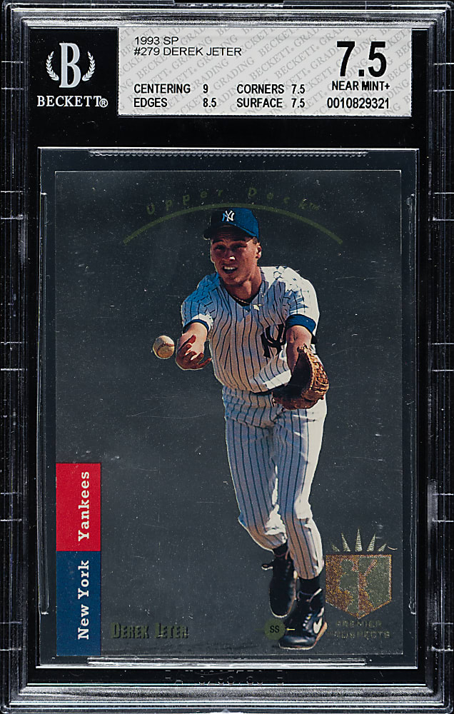 1993 Upper Deck SP Foil #279 Derek Jeter Rookie BGS NM+ 7.5