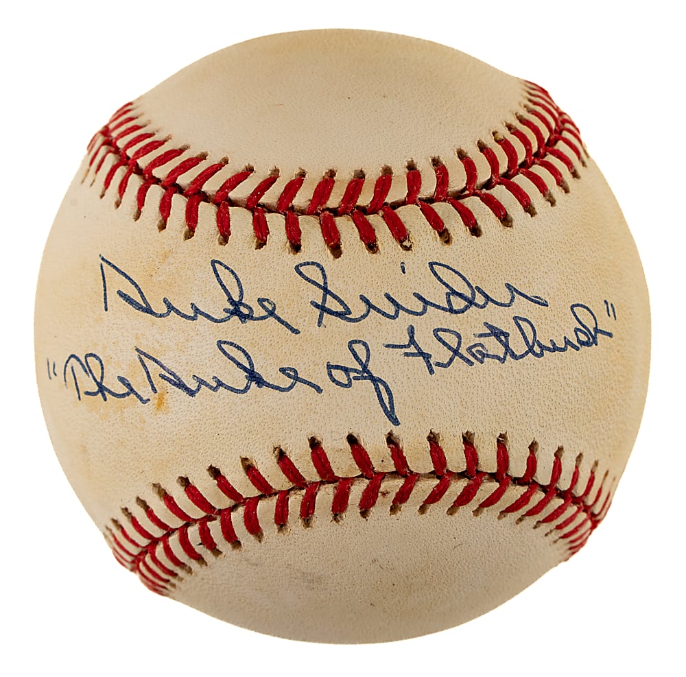 Duke Snider Single-Signed Baseball with "The Duke of Flatbush" Inscription - JSA