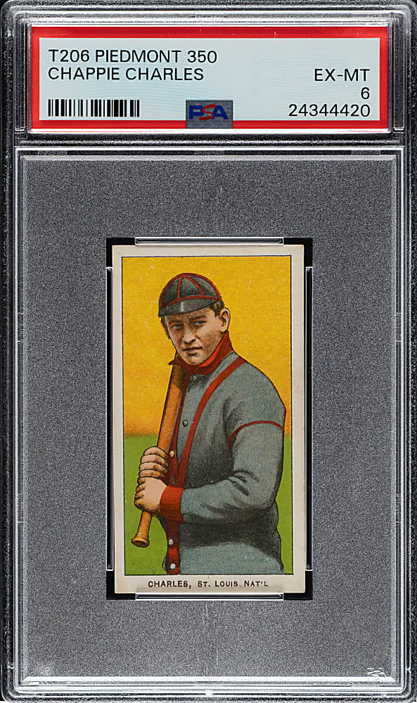 1909-1911 T206 White Border Chappie Charles PSA EX-MT 6