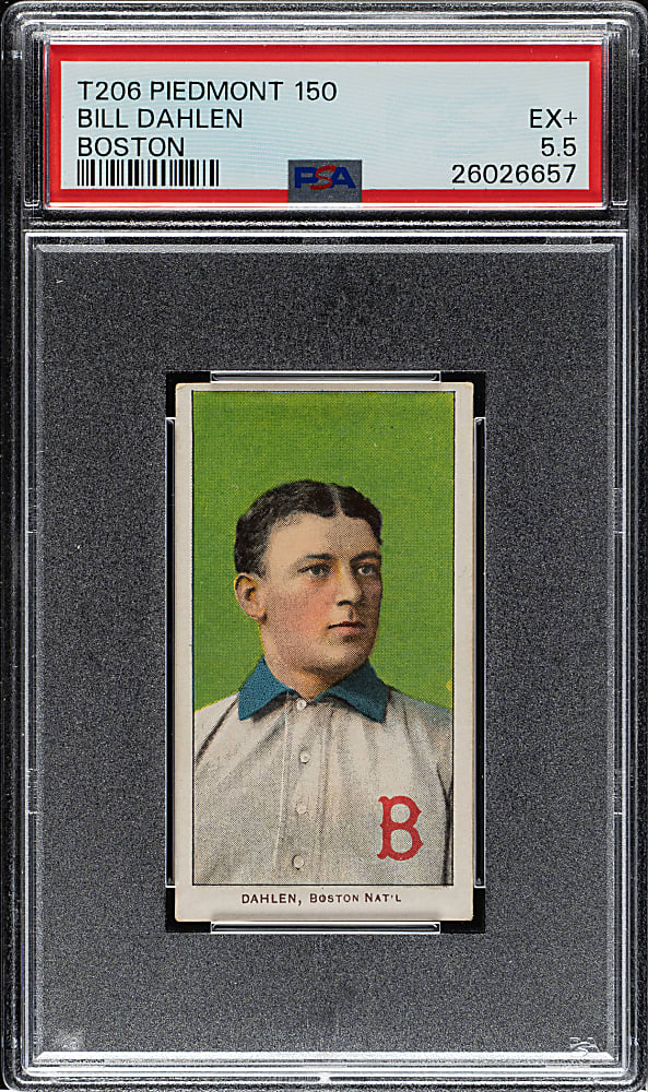 1909-1911 T206 White Border Bill Dahlen Boston PSA EX+ 5.5