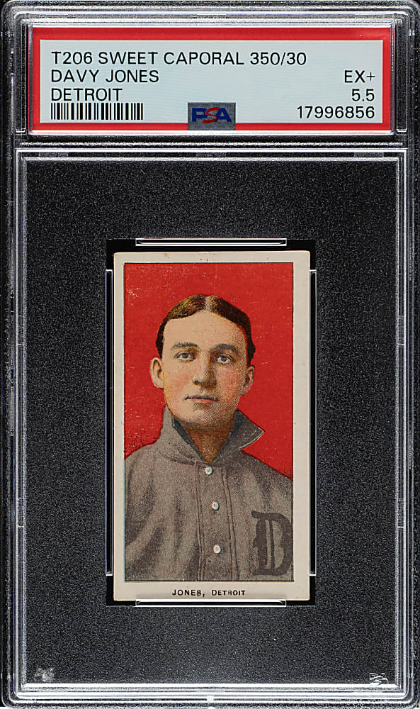 1909-1911 T206 White Border Davy Jones PSA EX+ 5.5