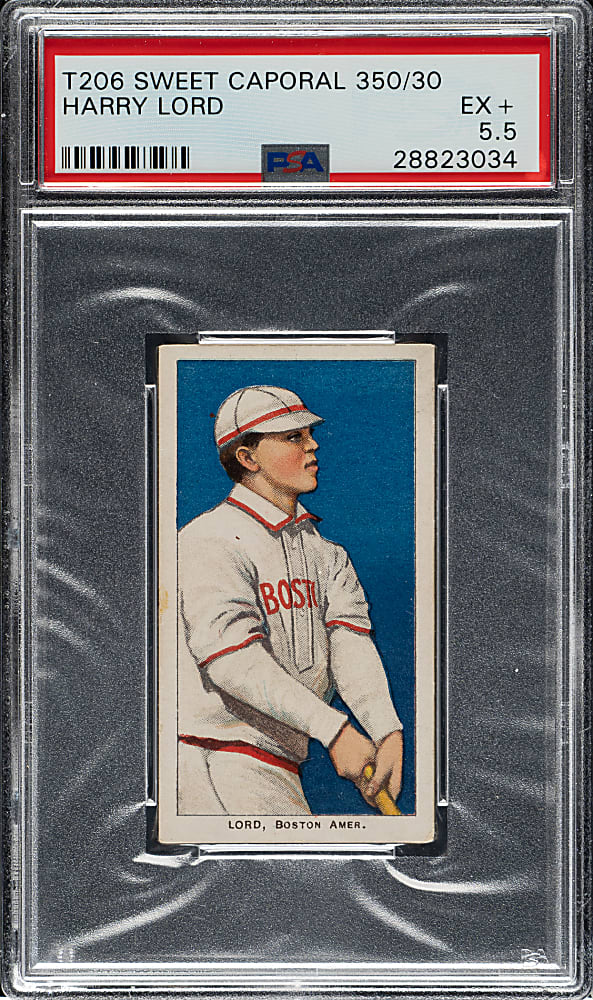 1909-1911 T206 White Border Harry Lord PSA EX+ 5.5