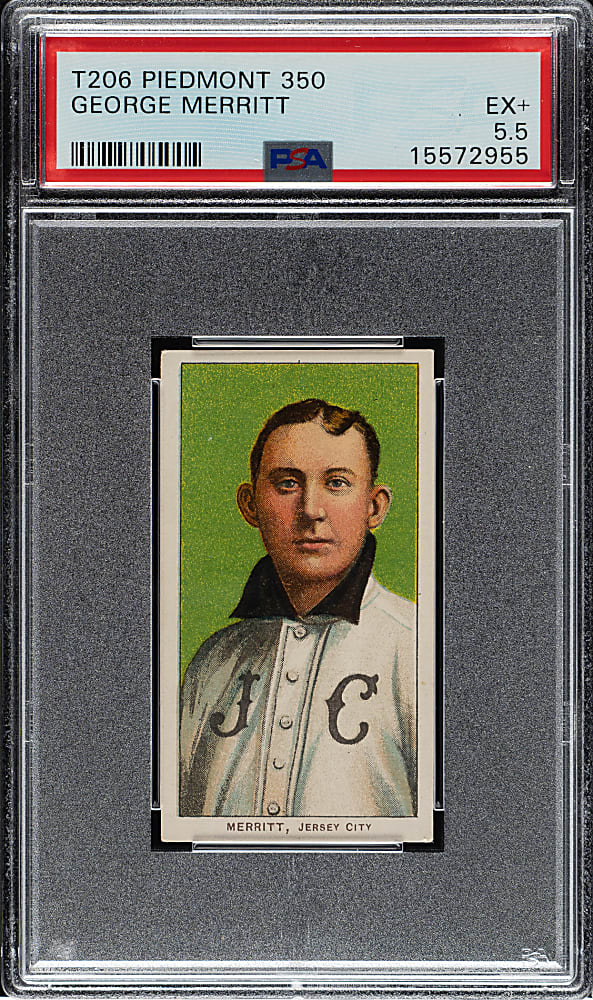 1909-1911 T206 White Border George Merritt PSA EX+ 5.5