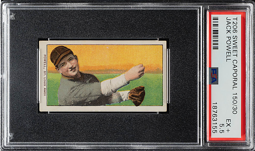 1909-1911 T206 White Border Jack Powell PSA EX+ 5.5