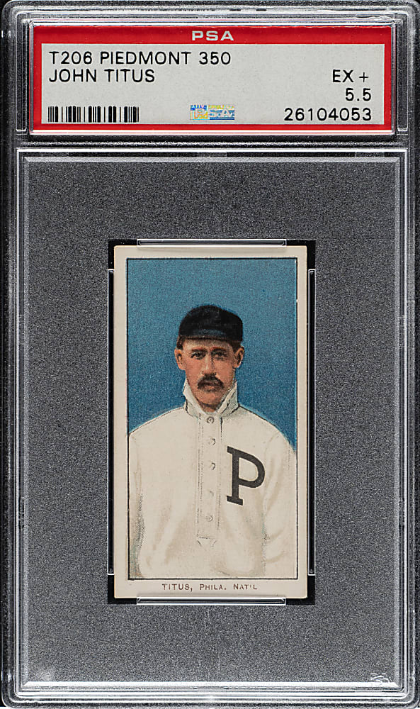 1909-1911 T206 White Border John Titus PSA EX+ 5.5