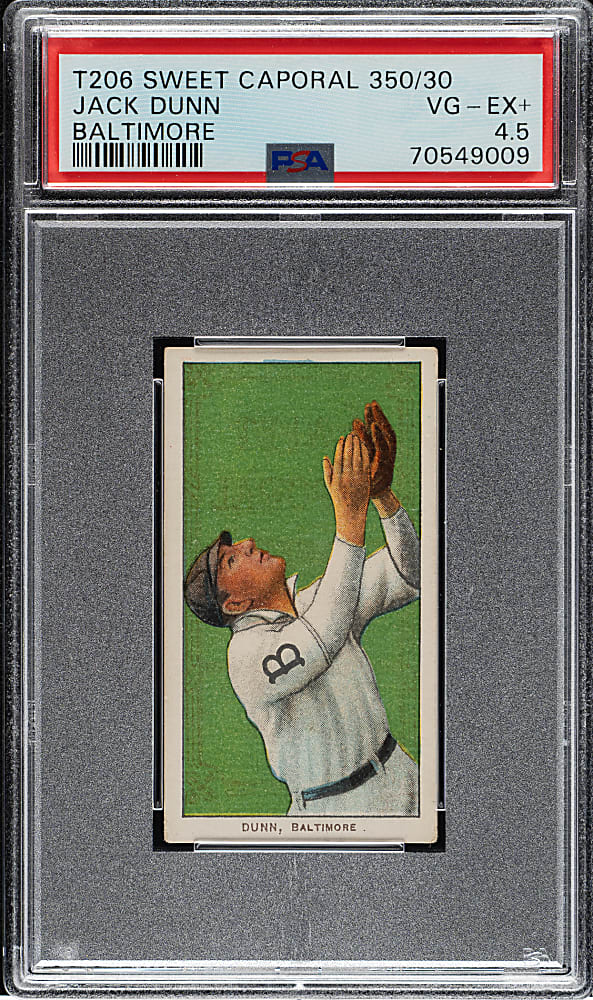 1909-1911 T206 White Border Jack Dunn PSA VG-EX+ 4.5