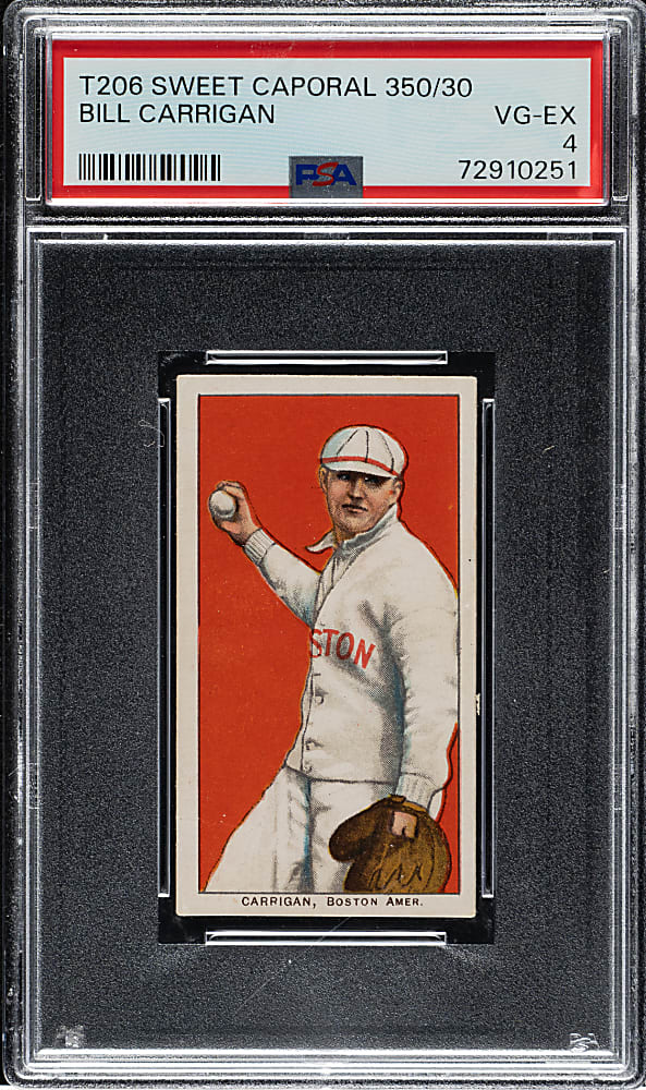 1909-1911 T206 White Border Bill Carrigan PSA VG-EX 4