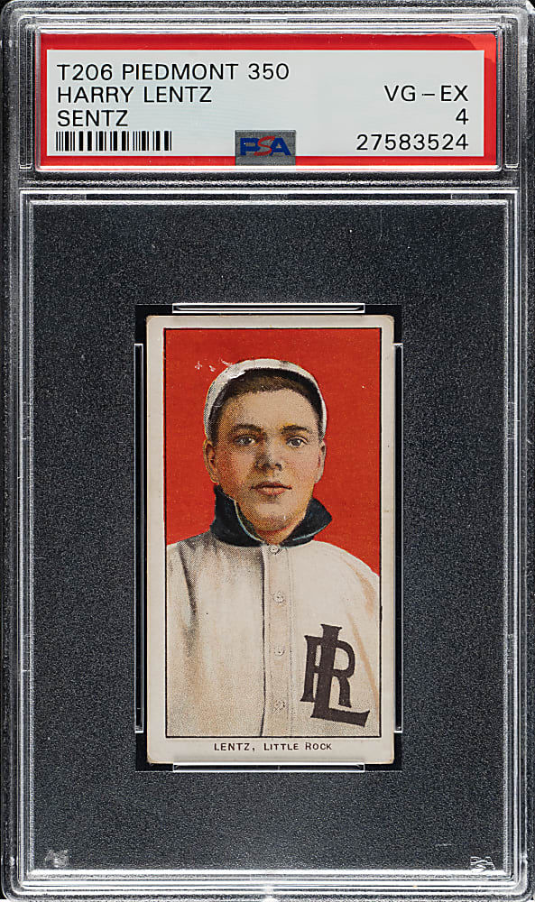 1909-1911 T206 White Border Harry Lentz Southern Leaguer PSA VG-EX 4