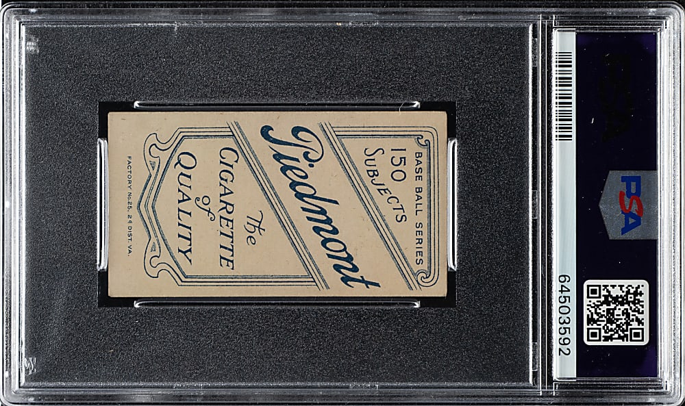 1909-1911 T206 White Border Barney Pelty Horizontal PSA VG-EX 4