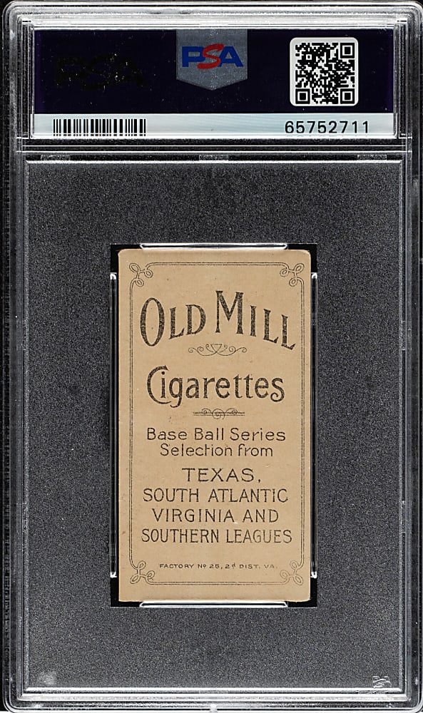 1909-1911 T206 White Border Ray Ryan Southern Leaguer PSA VG-EX 4 - Old Mill Back