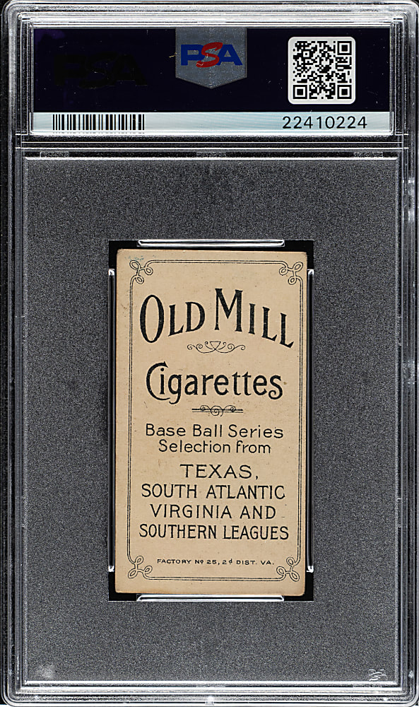 1909-1911 T206 White Border J. Ross Helm Southern Leaguer PSA VG-EX 4 - Old Mill Back