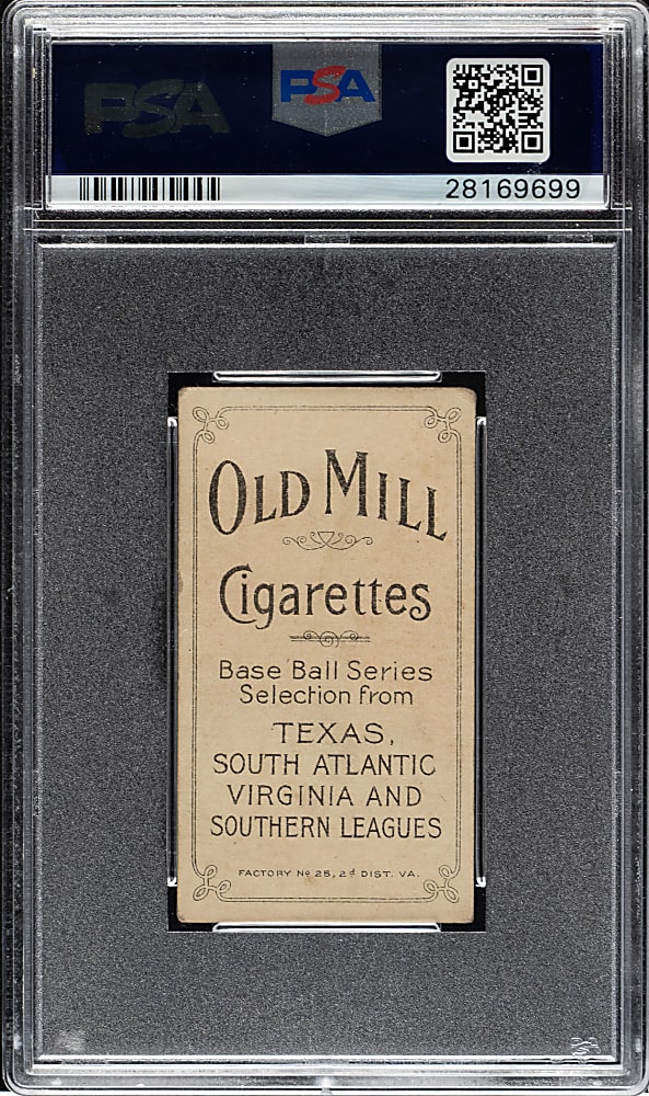 1909-1911 T206 White Border Tom Guiheen Southern Leaguer PSA VG-EX 4 - Old Mill Back