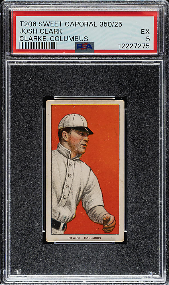 1909-1911 T206 White Border Josh Clark PSA EX 5