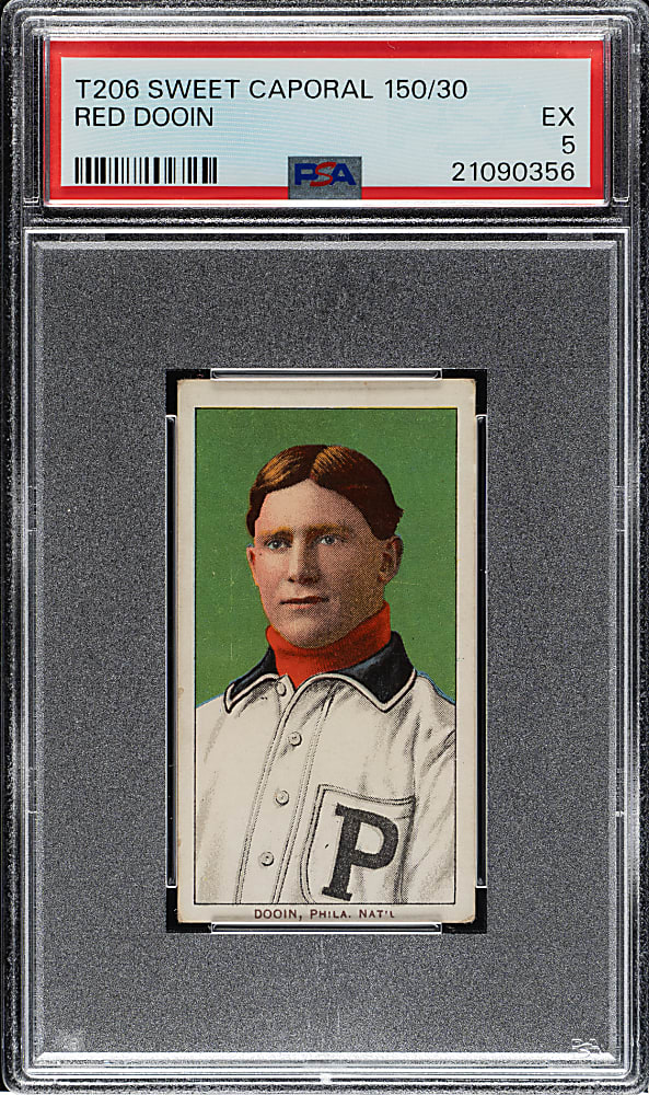 1909-1911 T206 White Border Red Dooin PSA EX 5