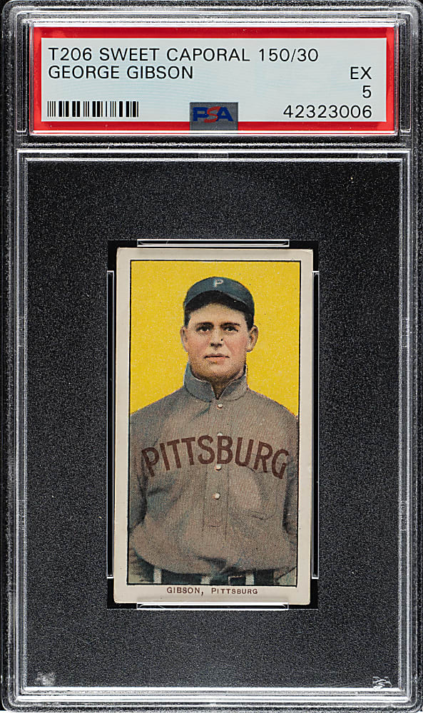 1909-1911 T206 White Border George Gibson PSA EX 5