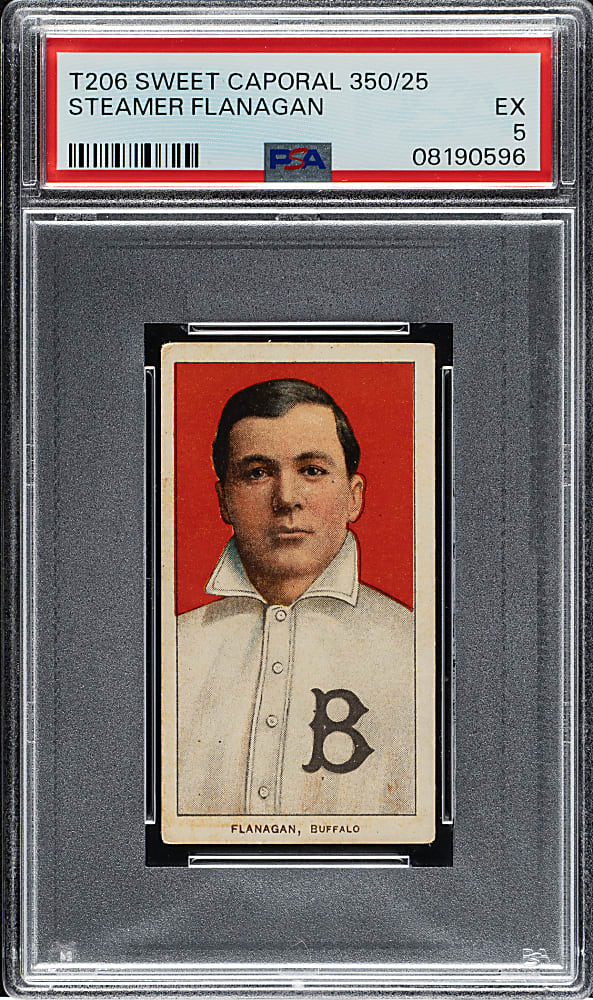 1909-1911 T206 White Border Steamer Flanagan PSA EX 5