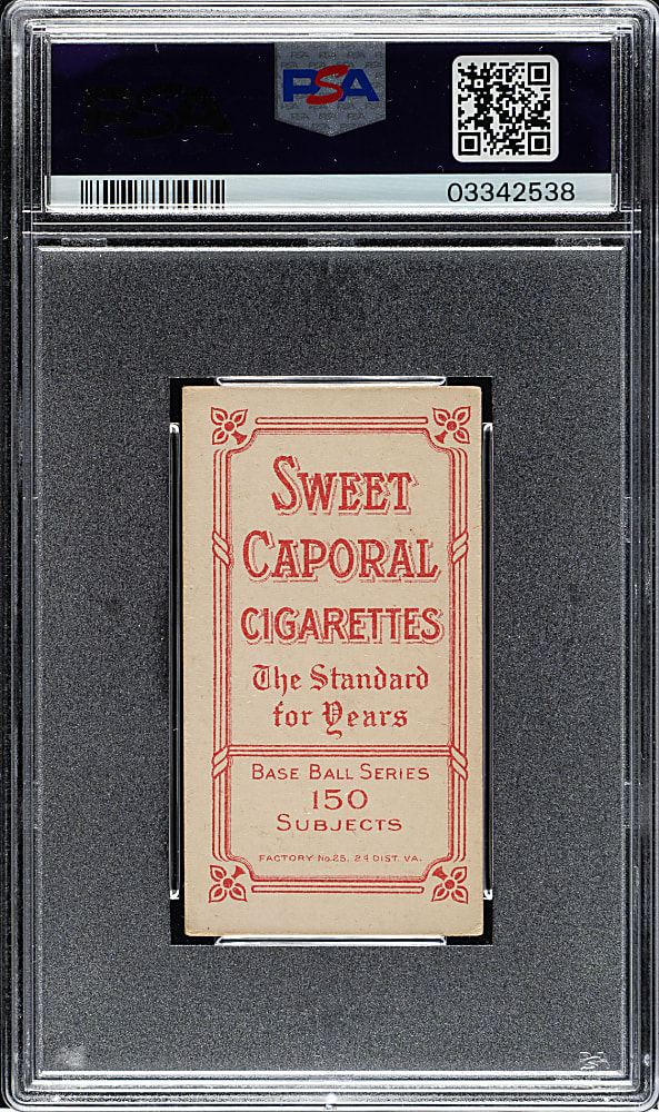 1909-1911 T206 White Border Buck Herzog New York PSA EX 5