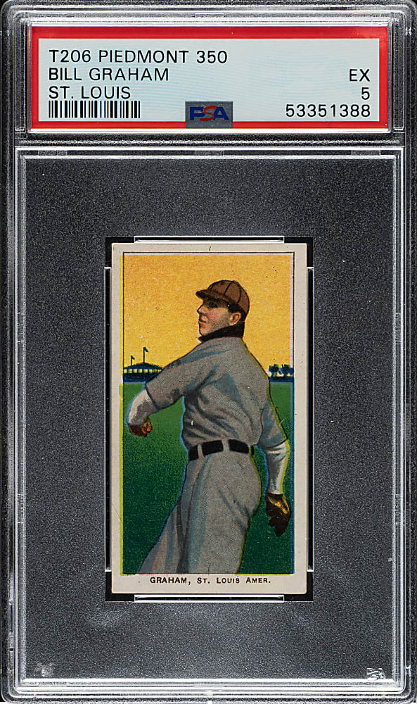 1909-1911 T206 White Border Bill Graham PSA EX 5