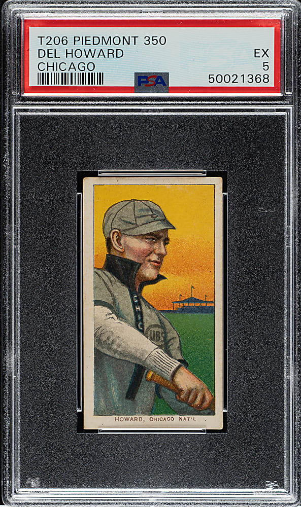 1909-1911 T206 White Border Del Howard PSA EX 5
