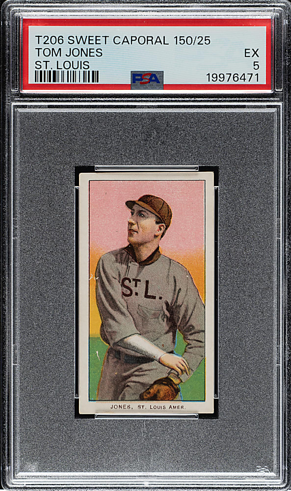 1909-1911 T206 White Border Tom Jones PSA EX 5