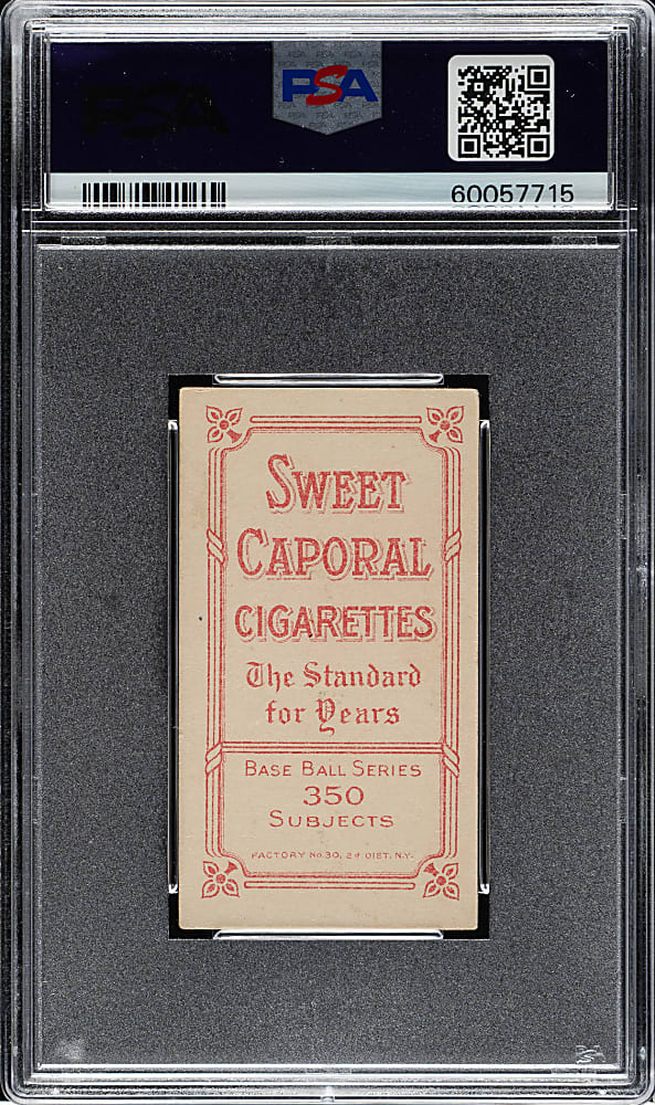1909-1911 T206 White Border Red Kleinow New York with Bat PSA EX 5