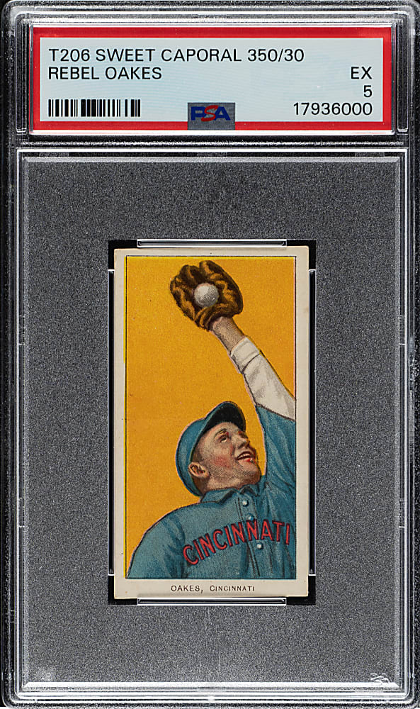 1909-1911 T206 White Border Rebel Oakes PSA EX 5