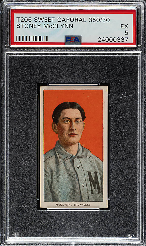 1909-1911 T206 White Border Stoney McGlynn PSA EX 5